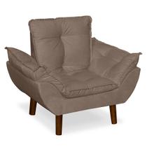 Mini Poltrona Decorativa Infantil Suede Cappuccino LM Decor