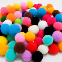 Mini Pompom Colorido Sortido Bolinha - 100 unidades - Artesanato Costura