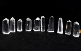 Mini Pontinha Quartzo Cristal Pedra Natural 25 a 35mm - Atacado