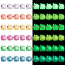 Mini porco luminoso de resina para decoração de jardim - 60 peças Mini porco luminoso de resina para decoração de jardim - 60 peças
