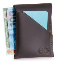 Mini Porta Cartão Carteira Masculina 10x7cm Couro Legítimo