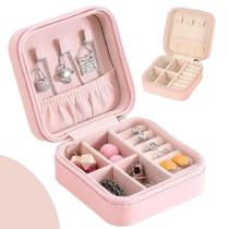 Mini Porta Joias Feminina Pequena Case Compacta Charmosa Delicada Luxo