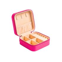 Mini Porta Jóias Quadrado 9,5 x 4,5 Cm Cor:Pink - H&G