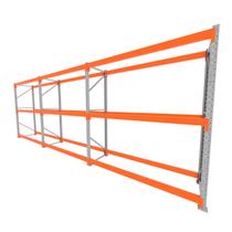 Mini porta pallet 200 kg por nivel inicial +2 continuação com 3 niveis laranja com Sem MDF Mini porta pallet 200 kg por nivel inicial +2 continuação com 3 niveis laranja com Sem MDF