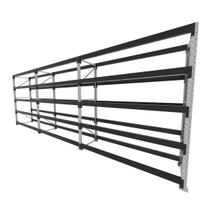 Mini porta pallet 200 kg por nivel inicial +2 continuação com 5 niveis preto com Sem MDF Mini porta pallet 200 kg por nivel inicial +2 continuação com 5 niveis preto com Sem MDF