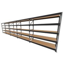 Mini porta pallet 200 kg por nivel inicial +4 continuação com 5 niveis preto com MDF Cru