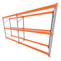 Mini porta pallet 200 kg por nivel inicial + continuação com 3 niveis laranja com Sem MDF Mini porta pallet 200 kg por nivel inicial + continuação com 3 niveis laranja com Sem MDF