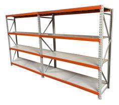 Mini Porta Pallet 390x80x200cm 1600kgs Plano Metálico 4 Níveis
