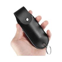 Mini Porta-Spray De Pimenta Em Couro PU Portátil, Suporte Para Chaveiro De Autodefesa