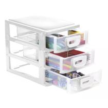 Mini Porta Tudo Organizador Compacto com 3 Gavetas 15x13x14cm - Monte Líbano