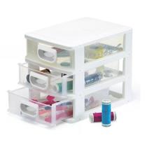 Mini Porta Tudo para Casa - Gaveteiro Organizador 15x13x14cm com 3 Gavetas