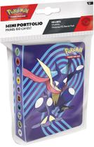Mini Portfólio Pokémon TCG com portfólio de 60 cartas e pacote Booster