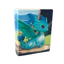 Mini Portifolio Pocket Shuilong 1x1 Álbum Central 50 Cartas Pokemon Magic Yugioh Acessorio Board Game