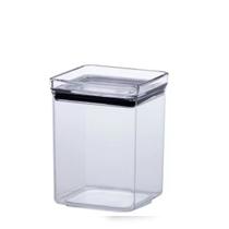 Mini Pote Hermético Empilhável Multiuso Quadrado 180 Ml Transparente Temperos