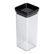 Mini Pote Hermetico Para Armazenamento de Comida para Cozinha Lumini Quadrado Black de 340ml Mini Pote Hermetico Para Armazenamento de Comida para Cozinha Lumini Quadrado Black de 340ml