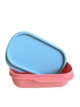 Mini Pote/Vasilha p/Molhos, Saladas, Temperos Rosa e Azul 120mL (Basic Line Slim) - Tupperware