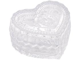 Mini Potiche Porta Jóia Bomboniere de Cristal Coração com Tampa Decorativo Lyor 8x4cm Mini Potiche Porta Jóia Bomboniere de Cristal Coração com Tampa Decorativo Lyor 8x4cm