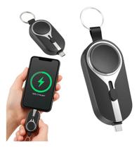 Mini Power Bank Chaveiro 2000mah Entrada Tipo C Portátil