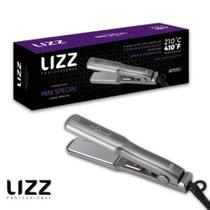 Mini Prancha de cabelo Lizz Special Titanium Bivolt 210ºC 410ºF Cinza Professional