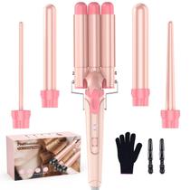 Mini Prancha Modeladora BESTOPE PRO 5 em 1 - Revestimento em Couro Rosa Mini Prancha Modeladora BESTOPE PRO 5 em 1 - Revestimento em Couro Rosa