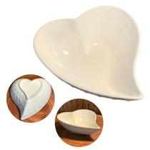 Mini prato coração sobremesa petisco porta joias de Ceramica com relevo