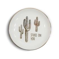 Mini prato decorativo cacto dourado