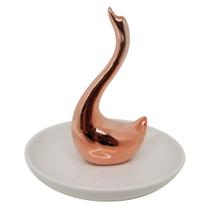 Mini prato decorativo de ceramica cisne rose 10cm x 10,3cm Mini prato decorativo de ceramica cisne rose 10cm x 10,3cm