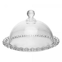 Mini Prato para Doces De Cristal 14x10cm Com Tampa Pearl