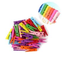 Mini Pregador Prendedor Madeira Coloridos 2,5Cm 30 Unidades Mini Pregador Prendedor Madeira Coloridos 2,5Cm 30 Unidades