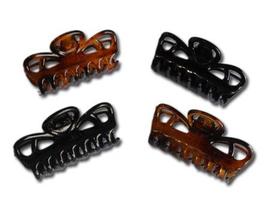 Mini Prendedor 4 Peças 2,5x1,5cm Tartaruga De Acetato Musa Kalliopi