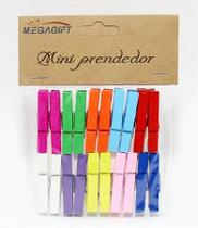 Mini Prendedor Colorido De Madeira 20 Pçs - MG-2920 Mini Prendedor Colorido De Madeira 20 Pçs - MG-2920