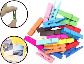 Mini Prendedor Colorido Pregador Madeira 50 Und P/ Artesanato Lembrancinhas Fotos Bebidas