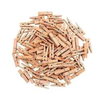 Mini Prendedor de Madeira Natural 2,5cm - 50 Unidades