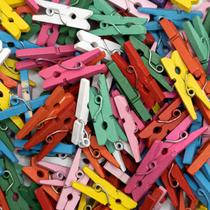 Mini Prendedor Madeira Colorido 7x25mm 10pçs 8g Pregador Mini Prendedor Madeira Colorido 7x25mm 10pçs 8g Pregador