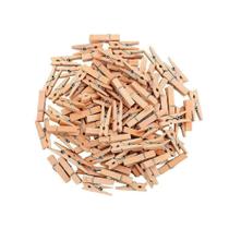 Mini Prendedor Pregador Madeira 3,5cm C/48 Natural