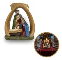 Mini Presépio 15x11cm Resina Decoração Enfeite Natalina Nata