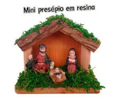 Mini Presépio De Natal Em Resina Sagrada Família Jesus Maria José Enfeite Natalino Presépio Pequeno