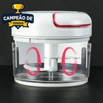 Mini Processador 2 Lâminas de Alimentos Manual Triturador