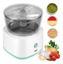 Mini Processador 3 Laminas Elétrico Alho Sem fio Alimentos Usb