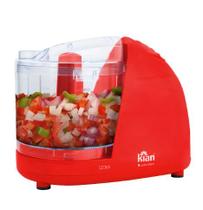 Mini Processador 500ml Inox Vermelho 120W Kian 220V