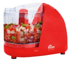 Mini Processador 500ml Lâminas Inox -vermelho 120w Kian - Mini Processador 500ml Lâminas Inox -vermelho 120w Kian -