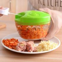 Mini Processador Alimentos Manual 3 Lâminas Cortador Legumes Spin Cutter - rass