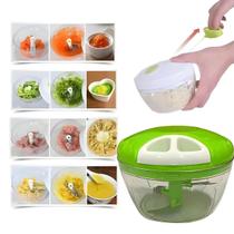 Mini Processador Alimentos Manual Triturador Com 3 Lâminas