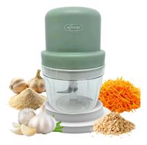 Mini Processador Alimentos Moedor Elétrico Alho Sem Fio Recarregável