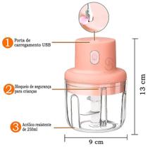 Mini processador de Alimento Elétrico à Prova D'água usb