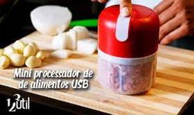 Mini Processador De Alimentos 3 Lâminas Elétrico Bivolt - RODA CASA 123 ÚTIL Mini Processador De Alimentos 3 Lâminas Elétrico Bivolt - RODA CASA 123 ÚTIL
