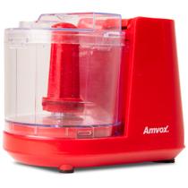 Mini Processador De Alimentos 350ml 220v Vermelho Silencioso Fácil De Limpar Com Pés Emborrachados Amvox