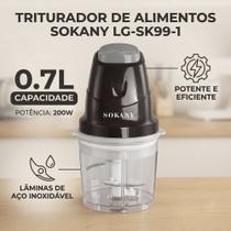 Mini Processador de Alimentos Elétrico 110V 200W com Recipiente 700ml Alho Cebola e Temperos Mini Processador de Alimentos Elétrico 110V 200W com Recipiente 700ml Alho Cebola e Temperos