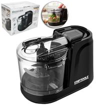 Mini processador de alimentos eletrico 127v 100w 350ml com 2 laminas de inox
