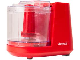 Mini Processador de Alimentos Elétrico 220V 350ml 2 Lâminas Vermelho Amvox Apr 1001 Red 220V